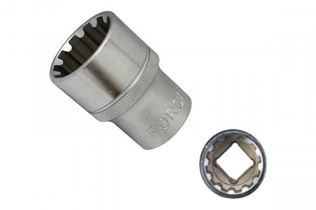 FORCE Головка торцевая 24 мм 1/2" Splain L=40 мм