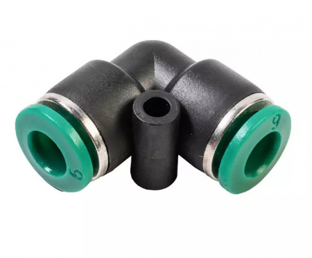 GARWIN Фитинг угловой цанговый 6 мм, пластм. корпус