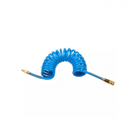 GARWIN PRO Шланг полиуретан (PU) 12*8, витой, 5 м, синий, БРС в комплекте