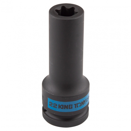KING TONY Головка торцевая ударная глубокая TORX Е-стандарт 3/4", E22, L = 110 мм 647522M