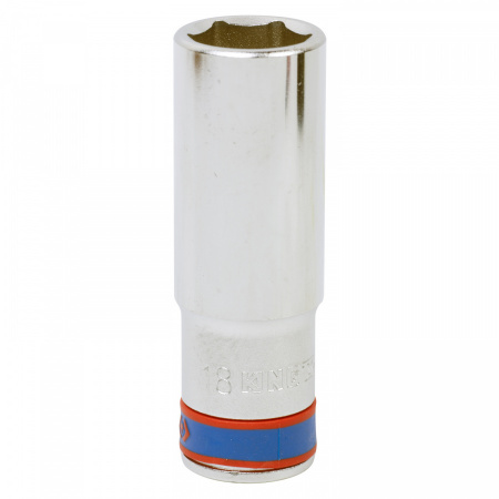 KING TONY Головка торцевая глубокая шестигранная 1/2", 18 мм