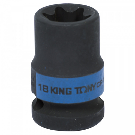 KING TONY Головка торцевая ударная TORX Е-стандарт 1/2", E18, L = 38 мм
