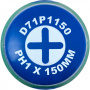 Jonnesway Отвертка стержневая крестовая ANTI-SLIP GRIP, PH1x150 мм