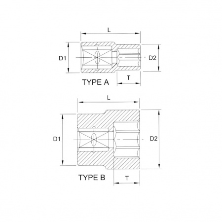 Licota Головка торцевая 3/8" (9,52 мм), 12-гранная, 19 мм