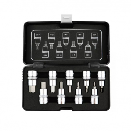 Licota Набор головок 1/2" с шестигранными вставками 4-17 мм, 9 предметов