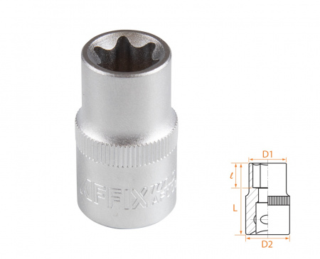 AFFIX Головка торцевая TORX Е-стандарт 1/2", E16