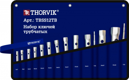 Thorvik Набор ключей трубчатых в сумке, 6-32 мм, 12 предметов