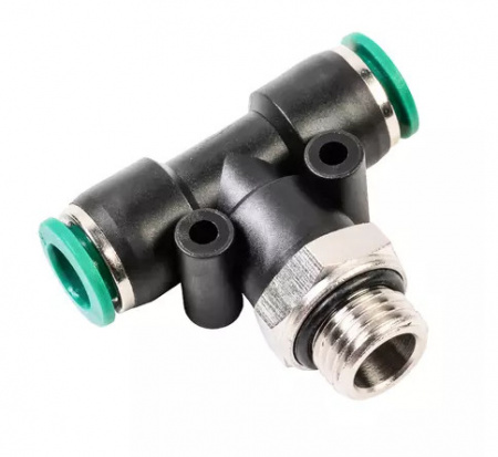 GARWIN Фитинг цанговый Т-тройник М1/2" 8 мм, с уплотнением, пластм. корпус