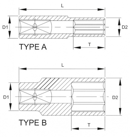 Licota Головка торцевая глубокая 6гр. 1/2" 20мм