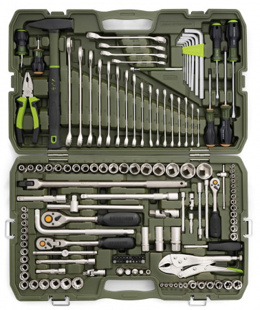 Дело Техники Набор головок 1/4", 3/8", 1/2" с инструментом, 147 предметов