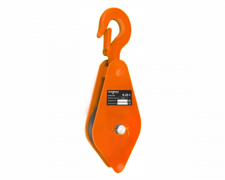 Блок однорольный монтажный с крюком Magnus-Profi 1BH-250, 0.25 т