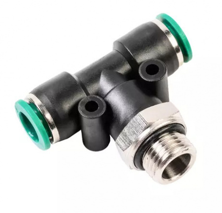 GARWIN Фитинг цанговый Т-тройник М1/2" 10 мм, с уплотнением, пластм. корпус