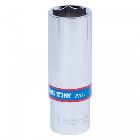KING TONY Головка торцевая глубокая шестигранная 3/8", 16 мм