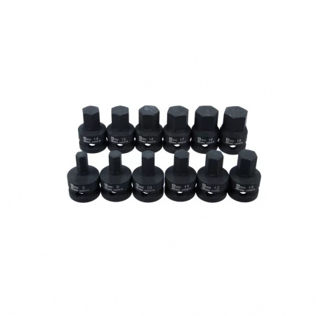 GARWIN INDUSTRIAL Набор ударных шестигранников 1/2" HEX 12 пр. 8-19 мм, 38.1 мм