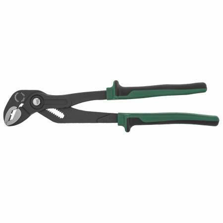JONNESWAY Клещи переставные с реечной регулировкой, коробчатым захватом и двух-тными рукоятками,
