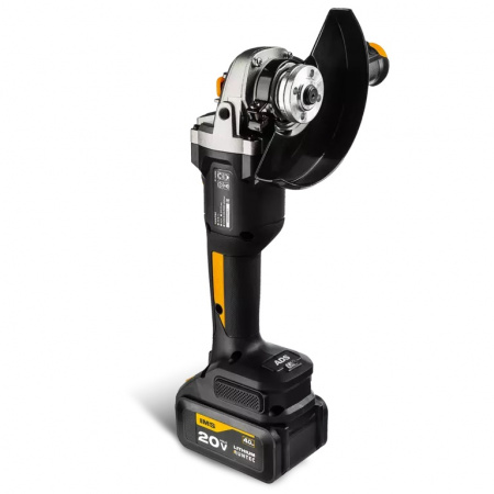 RUNTEC PRO Шлифмашина угловая аккумуляторная 125 мм, 20В, 2*4Ач, 900Вт