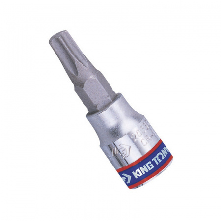 KING TONY Насадка (бита) торцевая 1/4", TORX, T10, L = 37 мм, с отверстием