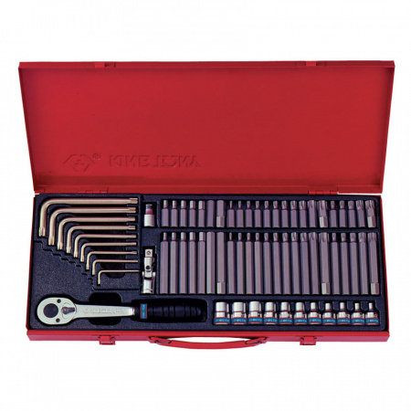 KING TONY Набор вставок (бит) 3/8", TORX, SPLINE, HEX, 69 предметов 5169PR